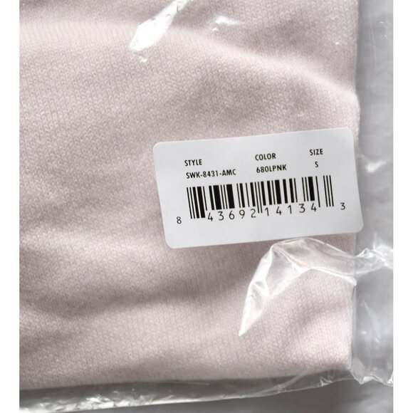 AMICALE NWT COTTON/VISCOSE/CASHMERE OPEN FRONT LIGHT PINK CARDIGAN. SIZE S - Picture 9 of 9